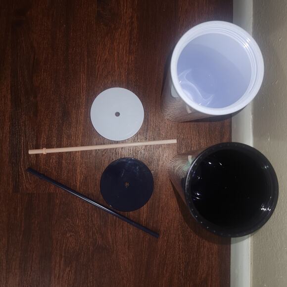 Starbucks Brand New Pink White & Iridescent Purple Sequin Venti Tumblers - Picture 5 of 8